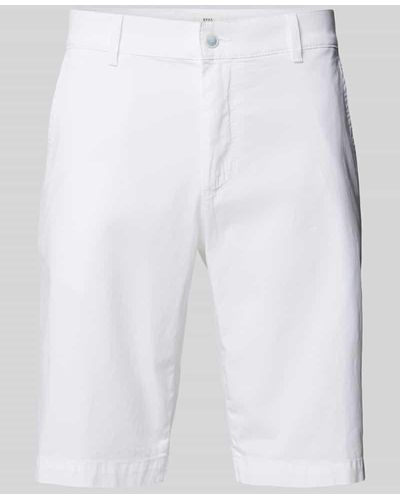 Brax Regular Fit Chino-Shorts mit Gesäßtaschen Modell 'BOZEN' - Weiß
