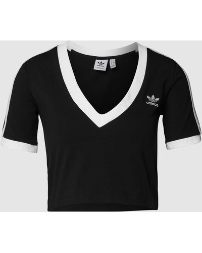 adidas Originals T-shirt Met Labelstitching - Zwart