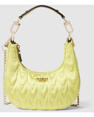 Guess Hobo Bag mit Label-Applikation Modell 'GOLDEN ROCK' - Gelb