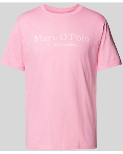Marc O' Polo T-shirt Met Labelprint - Roze