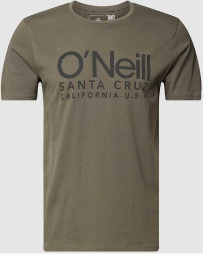 O'neill Sportswear T-Shirt mit Logo-Print Modell 'CALI' - Grün