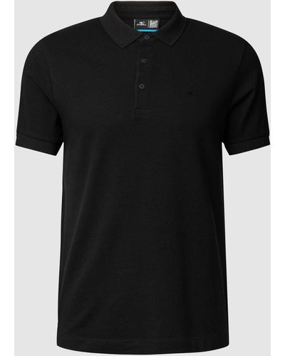 O'neill Sportswear Slim Fit Poloshirt Met Labelstitching - Zwart