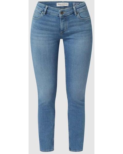 Marc O' Polo Slim Fit Jeans mit Stretch-Anteil Modell 'Alby' - Blau