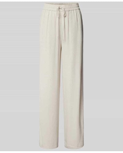 SELECTED Regular Fit Hose mit elastischem Bund Modell 'VIVA-GULIA' - Weiß