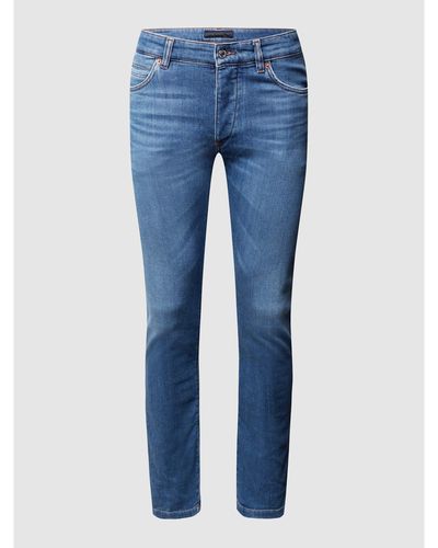 DRYKORN Skinny Fit Regular Waist Jeans mit Stretch-Anteil Modell 'Jaz' - Blau