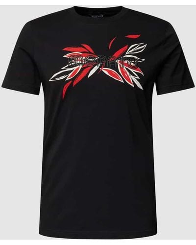 Antony Morato T-Shirt mit Label-Print - Schwarz