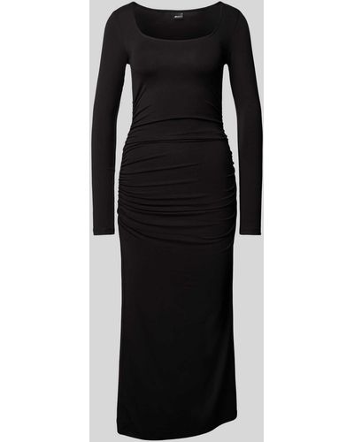 Gina Tricot Midi-jurk Met Plooien - Zwart