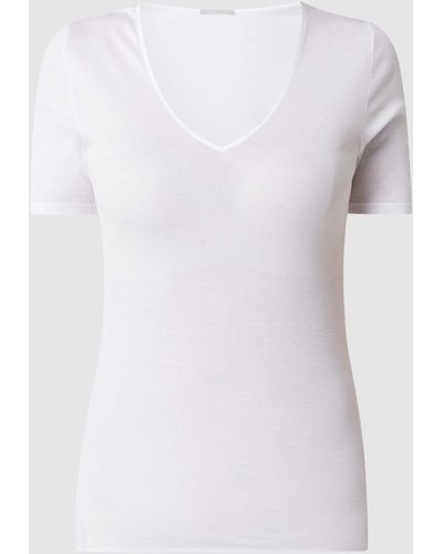 Hanro T-shirt Van Katoen, Model 'cotton Seamless' - Wit
