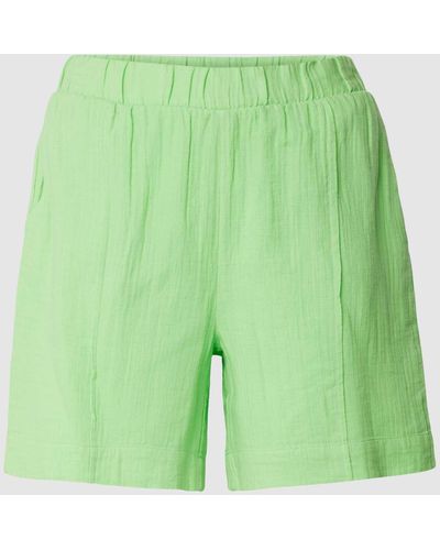 Y.A.S Shorts aus reiner Baumwolle mit Eingrifftaschen Modell 'Piro' - Grün