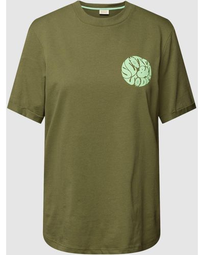 Scotch & Soda T-shirt Met Labeldetails - Groen
