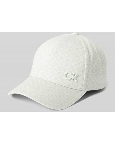 Calvin Klein Basecap mit Logo-Muster - Weiß