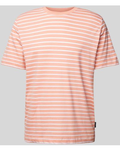 Tom Tailor T-shirt Met Streepmotief - Roze