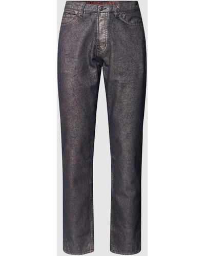 HUGO Tapered Fit Jeans mit Label-Details Modell ' 634' - Grau