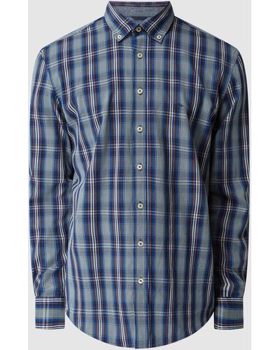Fynch-Hatton Regular Fit Freizeithemd aus Baumwolle - Blau