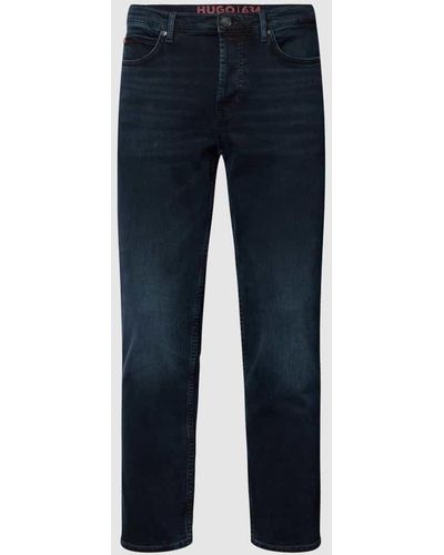 HUGO Slim Fit Jeans mit Label-Details Modell '' - Blau