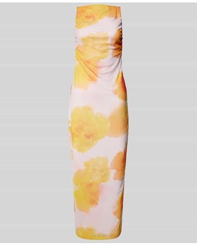 Noisy May Midikleid mit floralem Muster Modell 'AUBREY' - Weiß
