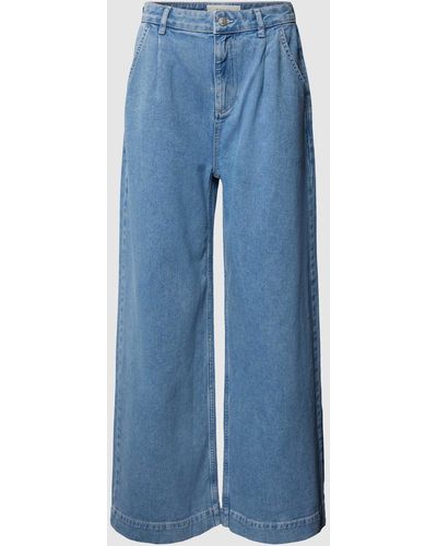 Noisy May Flared Jeans mit Knopf- und Reißverschluss Modell 'KENJA' - Blau