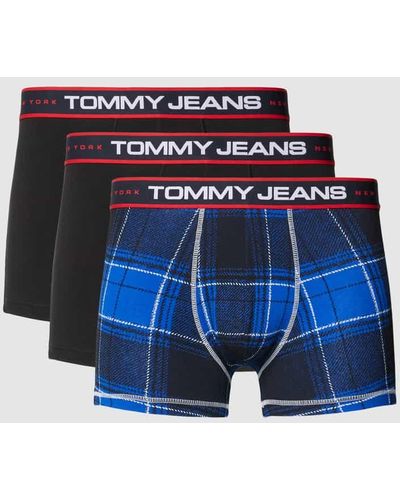 Tommy Hilfiger Trunks mit Label-Bund Modell 'NEW YORK' im 3er-Pack - Blau