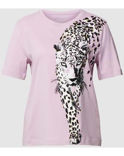 Marc Cain T-Shirt mit Animal-Print - Pink