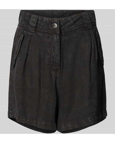 ONLY Shorts aus Lyocell in unifarbenem Design Modell 'KENYA LIFE' - Schwarz