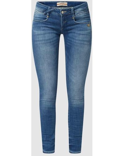 Gang Skinny Fit Jeans mit Stretch-Anteil Modell 'Nena' - Blau
