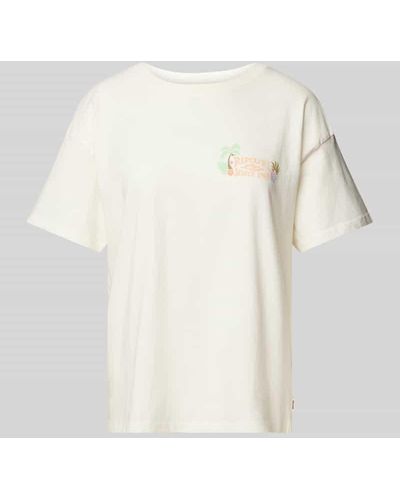 Rip Curl T-Shirt mit Label-Print - Natur