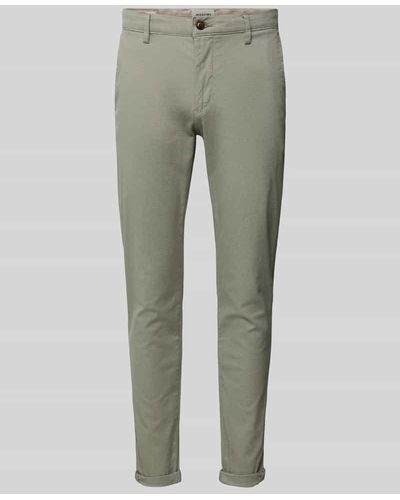Jack & Jones Slim Fit Hose mit Strukturmuster Modell 'MARCO' - Grün