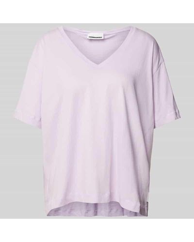ARMEDANGELS T-Shirt mit V-Ausschnitt Modell 'DEMIKAA' - Pink