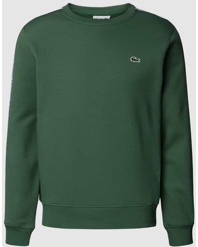 Lacoste Sweatshirt mit Rundhalsausschnitt Modell 'TAPE CREW' - Grün