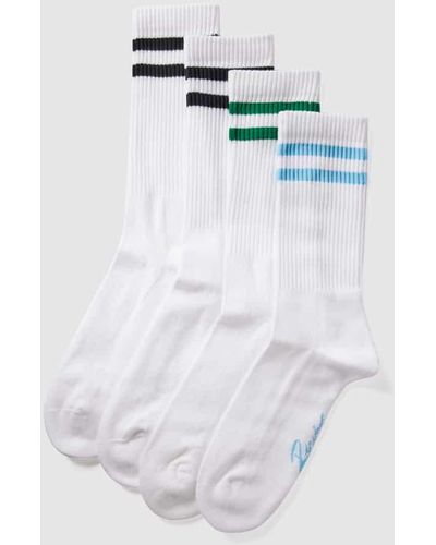Review Socken mit Kontraststreifen im 4er-Pack - Weiß