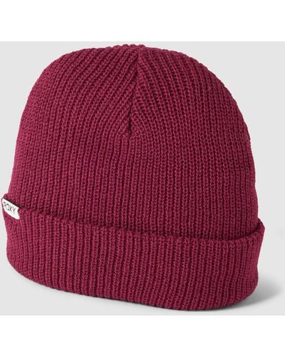 Roxy Beanie Met Labelpatch - Rood