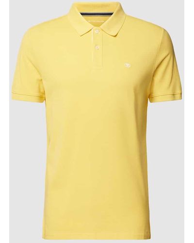 Tom Tailor Regular Fit Poloshirt mit Logo-Stitching - Gelb