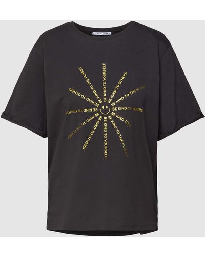 Catwalk Junkie Oversized T-shirt Met Statementprint - Zwart