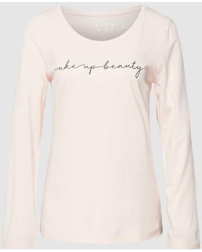 Lascana Longsleeve mit Statement-Print Modell 'Cozy' - Natur