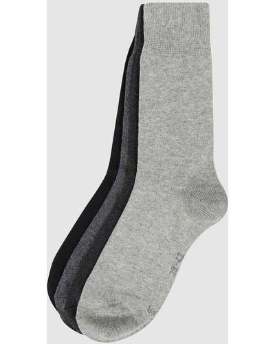 S.oliver Socken mit elastischem Rippenbündchen im 6er-Pack - Grau