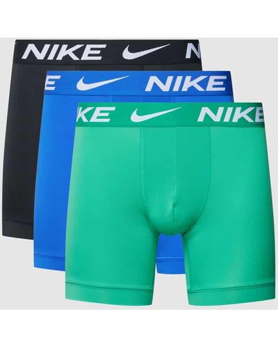 Nike Boxershorts mit elastischem Logo-Bund im 3er-Pack - Grün