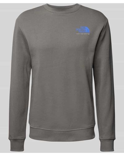 The North Face Sweatshirt mit Label-Print Modell 'GRAPHIC' - Grau