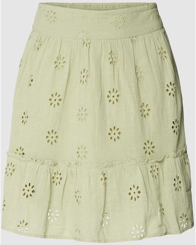 Vero Moda Minirok Met Broderie Anglaise - Groen