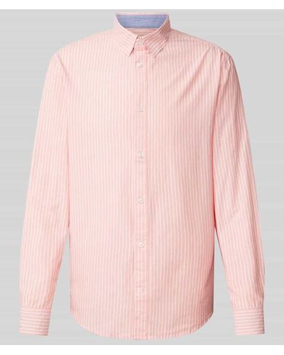 Tom Tailor Regular Fit Freizeithemd mit Streifenmuster - Pink