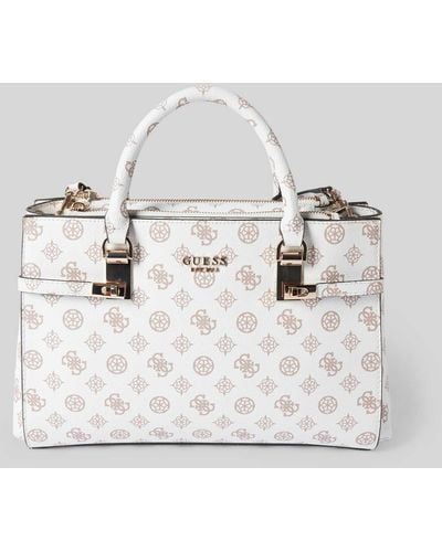 Guess Handtasche mit Allover-Logo-Muster Modell 'LORALEE' - Natur