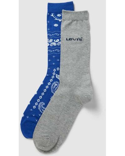 Levi's Socken mit Label-Details im 2er-Pack - Blau