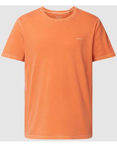 GANT T-Shirt mit Label-Stitching - Orange