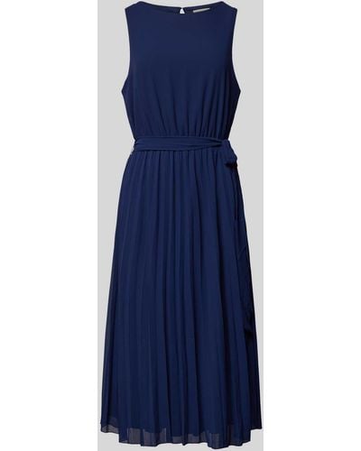 Apricot Midi-jurk Met Plissévouwen - Blauw