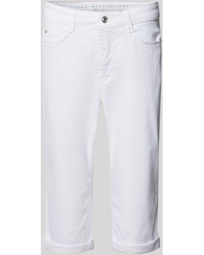 M·a·c Regular Fit Jeans in 3/4-Länge Modell 'DREAM SUN WONDERLIGHT' - Weiß