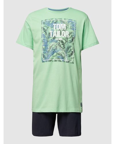 Tom Tailor Pyjama aus Baumwolle - Grün