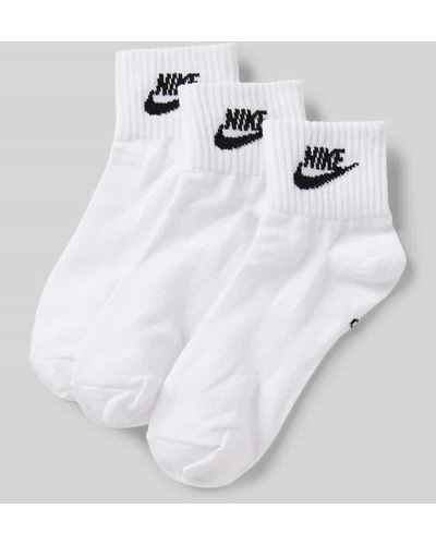 Nike Socken mit Label-Print im 3er-Pack Modell 'EVERYDAY' - Weiß