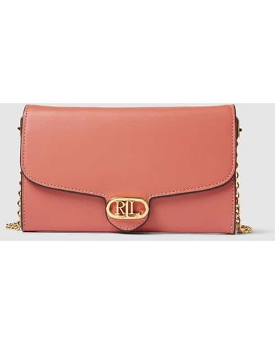 Lauren by Ralph Lauren Crossbody Bag mit Label-Applikation Modell 'ADAIR' - Pink