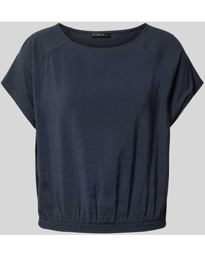 Opus Blusenshirt mit elastischem Bund Modell 'SAGAMA' - Blau