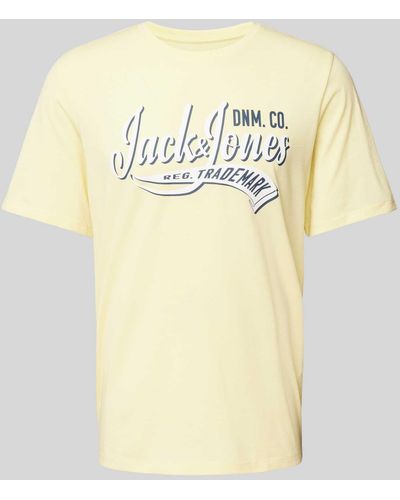 Jack & Jones T-Shirt mit Label-Print - Mettallic