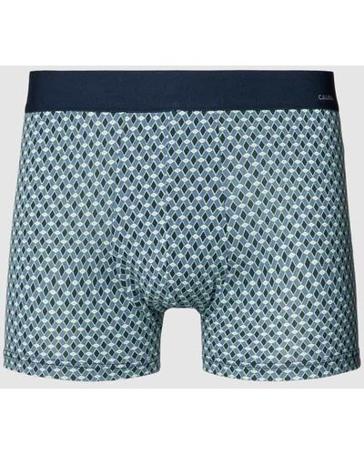 CALIDA Trunks mit Allover-Muster Modell 'Enjoy New' - Blau